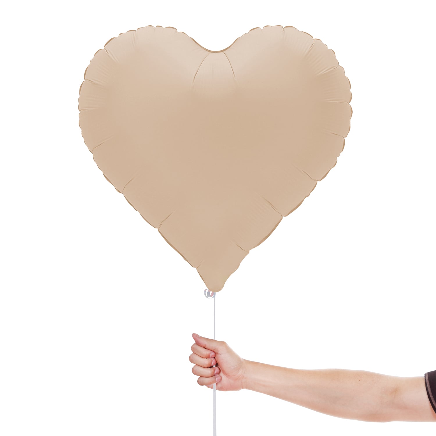 Soft Matte Cappuccino Sweetie Heart Shaped Foil Balloon 46cm / 18 in View 2