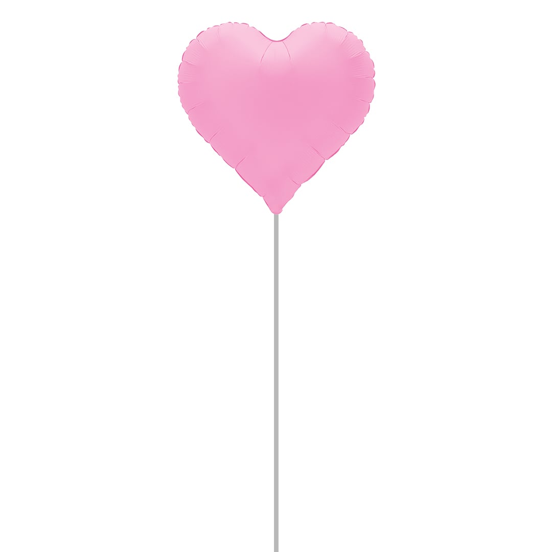 Soft Matte Sakura Pink Sweetie Heart Shaped Foil Balloon - Inflated Balloon In A Box Product Gallery Image