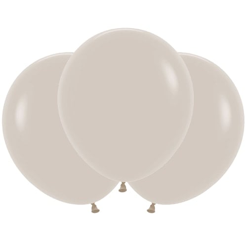 Fashion Solid White Sand Biodegradable Latex Balloons 45cm / 18 in - Pack of 25 Product Image