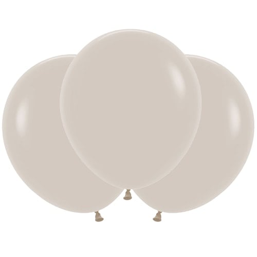 Solid White Sand Biodegradable Latex Balloons 45cm / 18 in - Pack of 25 Product Image