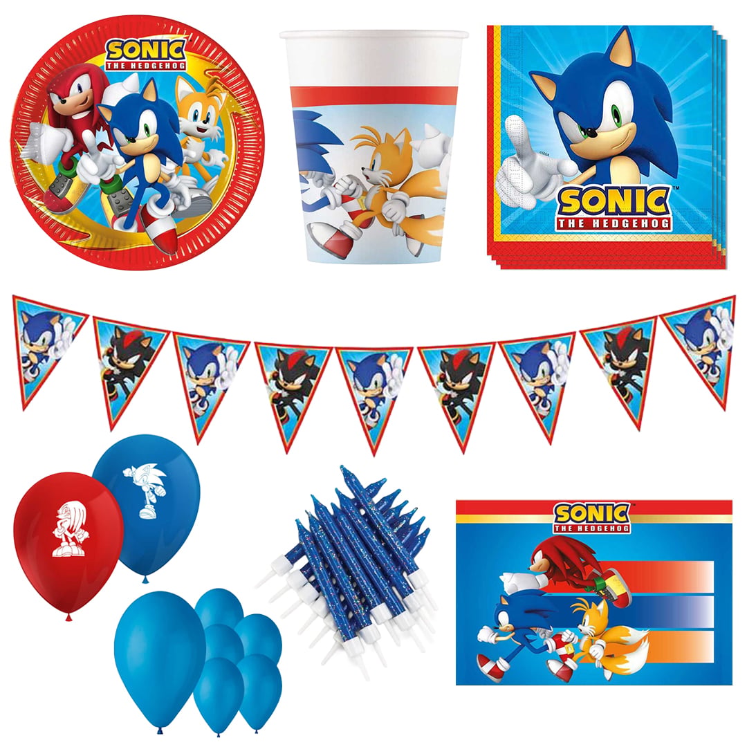 Sonic The Hedgehog 16 Person Deluxe Party Pack
