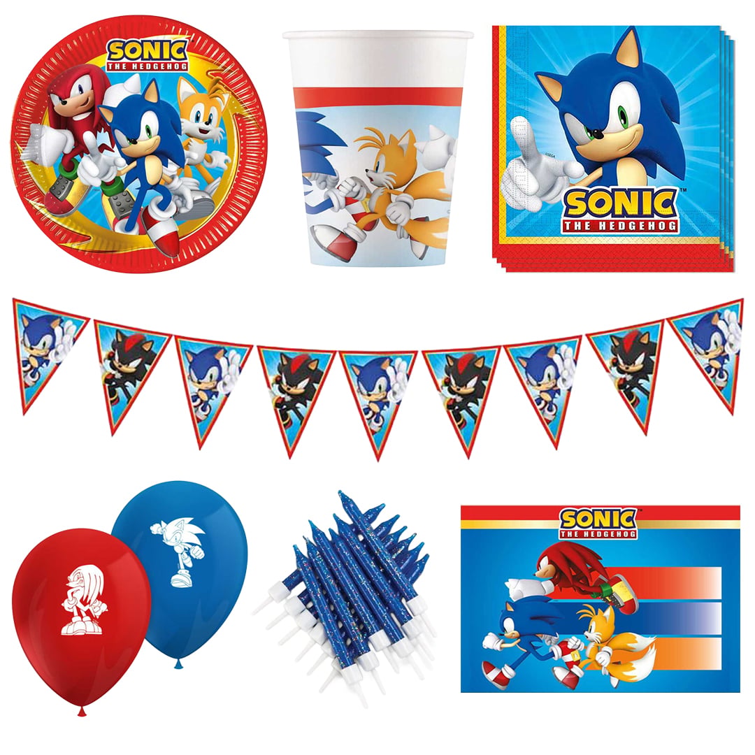 Sonic The Hedgehog 8 Person Deluxe Party Pack