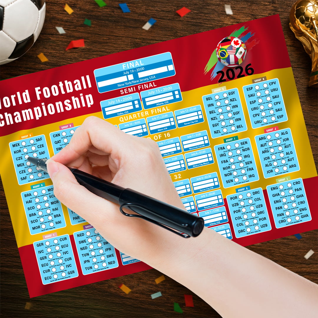 Spain Flag World Football Championship Cup 2026 A0 Fixture Wall Chart spain-flag-world-football-championship-cup-2026-a0-fixture-wall-chart