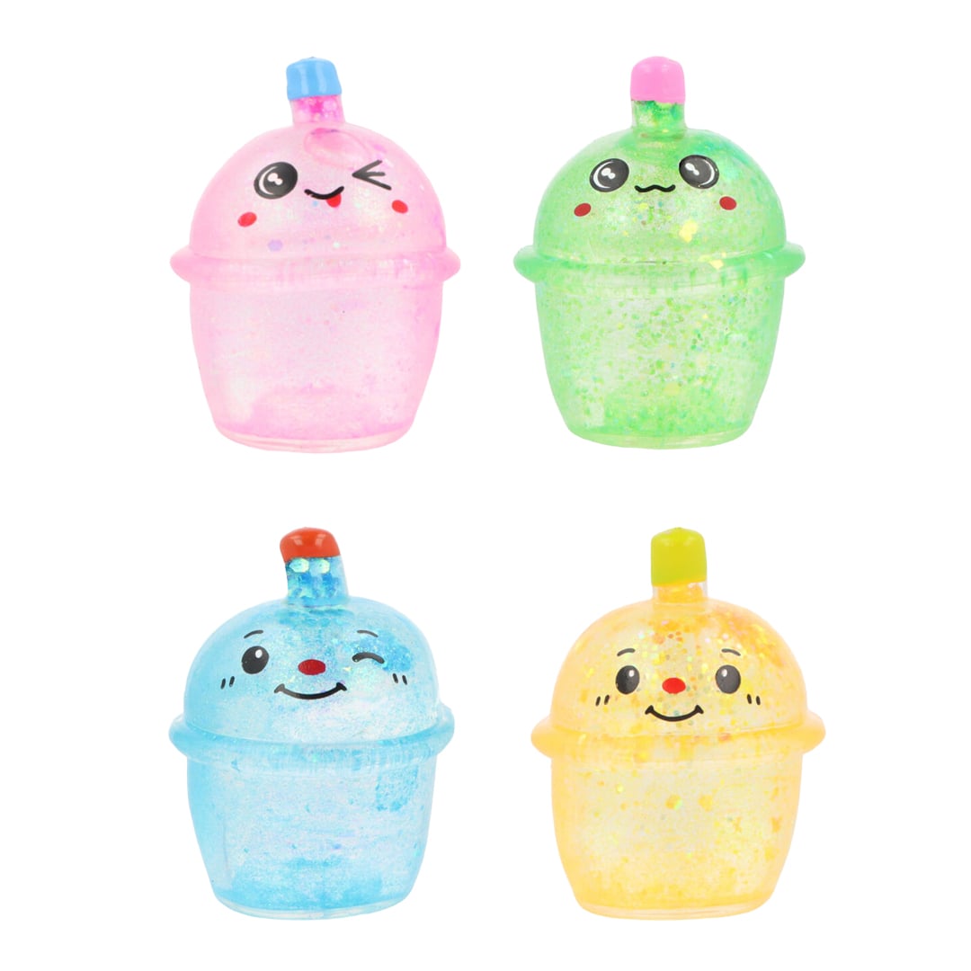 Sparkly Bubble Tea Maltose Sugar Squishy Stress Relief Squeeze Fidget Toy 8cm