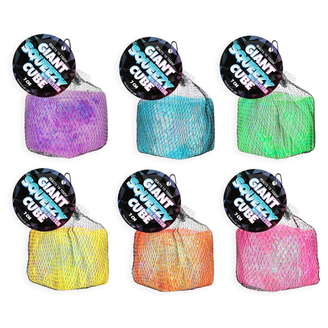 Sparkly Giant Cube Maltose Sugar Squishy Stress Relief Squeeze Fidget Toy 7cm