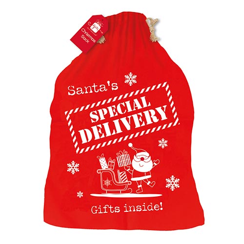 Special Delivery Novelty Red Christmas Present Sack 60cm