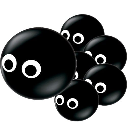 Spider Eyes Topprint Halloween Round Mini Latex Qualatex Balloons 13cm / 5 in - Pack of 100 Product Image