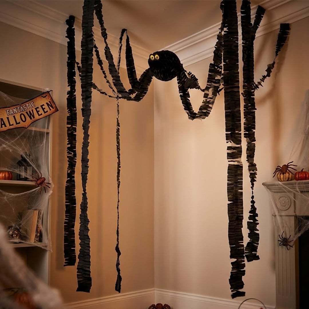 Spider Halloween 3D Paper Honeycomb Pendant Decoration 75cm