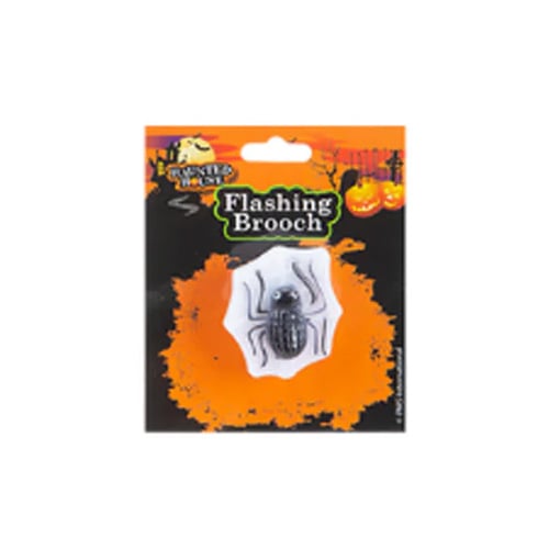 Spider Halloween Flashing Pin Brooch Product Image