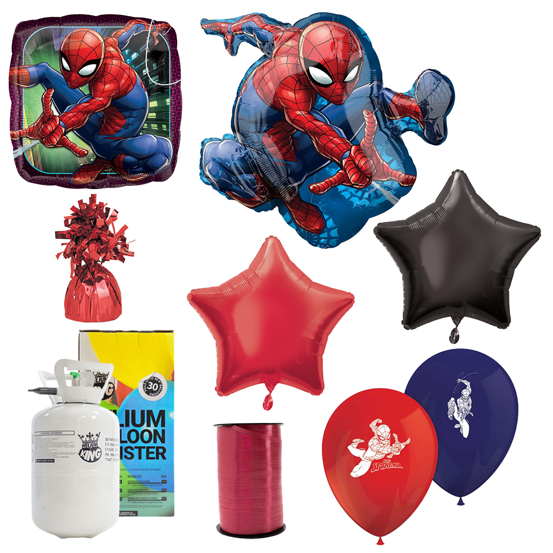 Spider-Man Balloons & Helium Canister Party Pack View 2