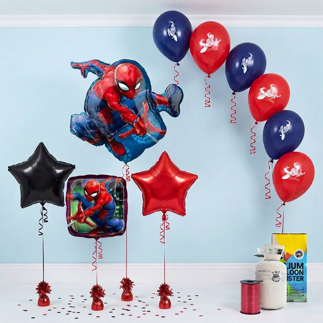 Spider-Man Balloons & Helium Canister Party Pack