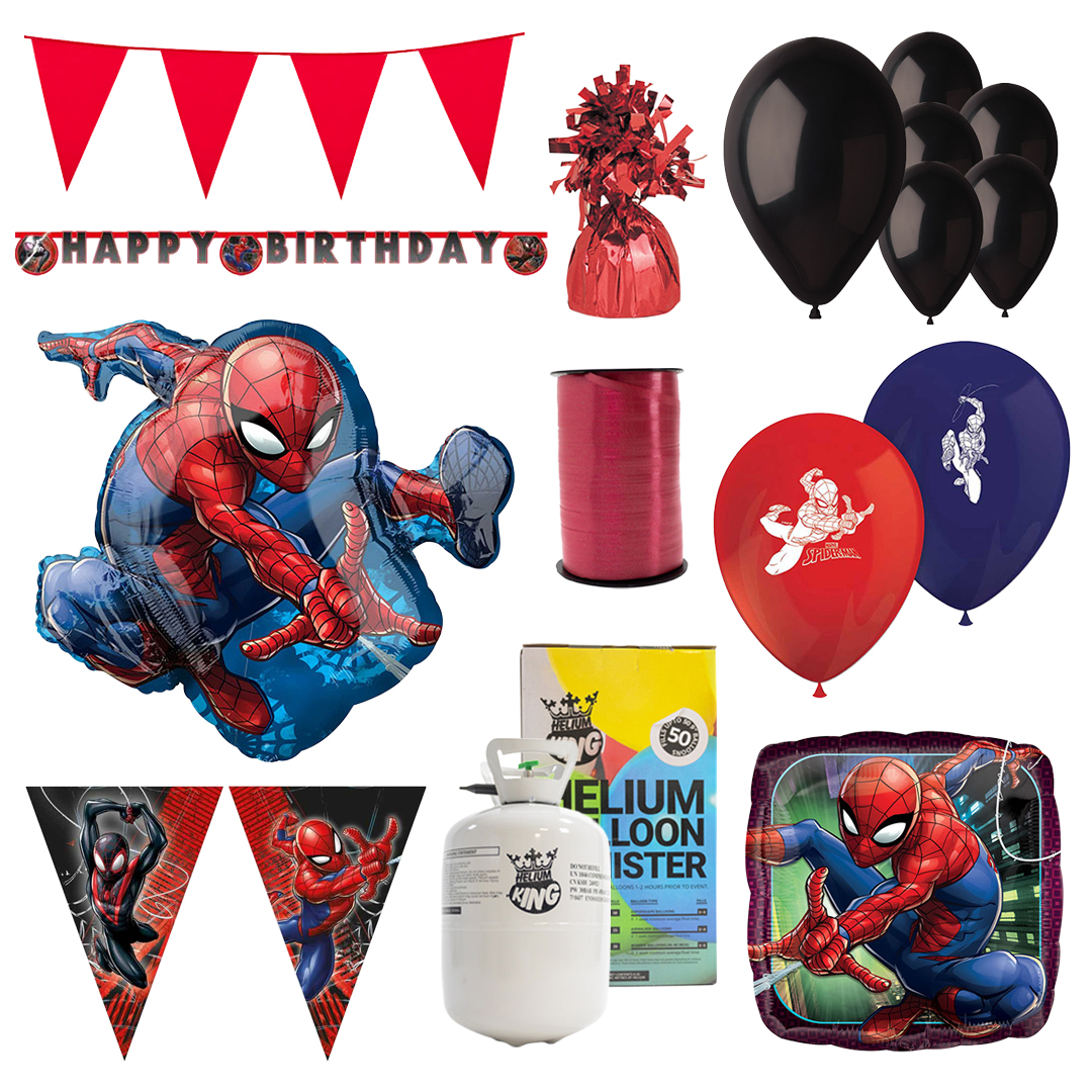 Spider-Man Birthday Balloons, Helium & Decorations Party Pack View 2