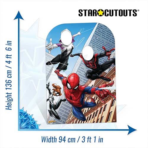 Spider-Man Web Warriors Child Size Stand In Cardboard Cutout 136cm Product Gallery Image