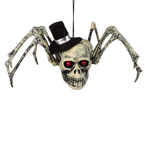 Spider Skull Halloween Hanging Prop Decoration 24cm View 3