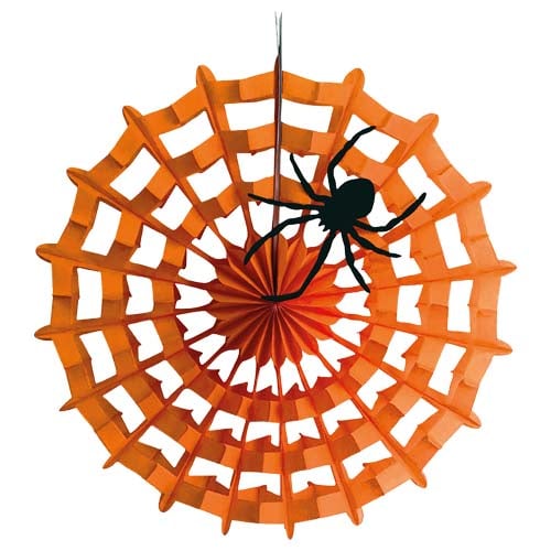 Spider Web Halloween Honeycomb Paper Hanging Decoration 26cm View 2