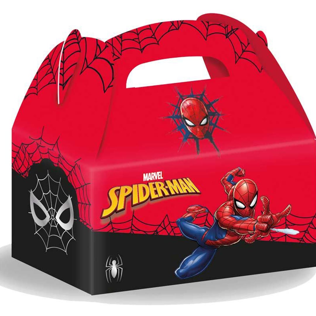 Spider-Man World of Web Marvel Paper Treat Boxes - Pack of 4