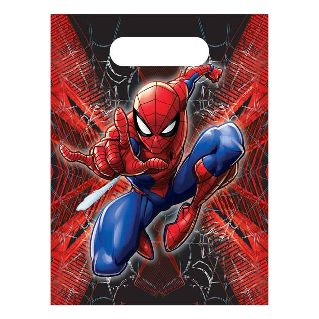 Spiderman World of Webs Paper Party Bags - Pack of 4