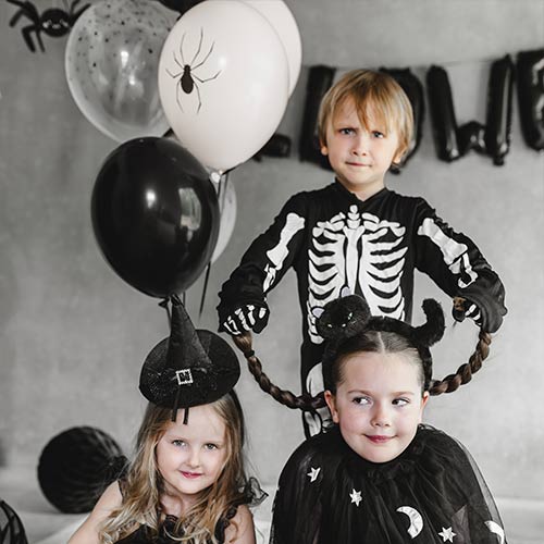 Spiders Halloween Black & White Latex Balloons 30cm / 12 in - Pack of 6 Product Gallery Image