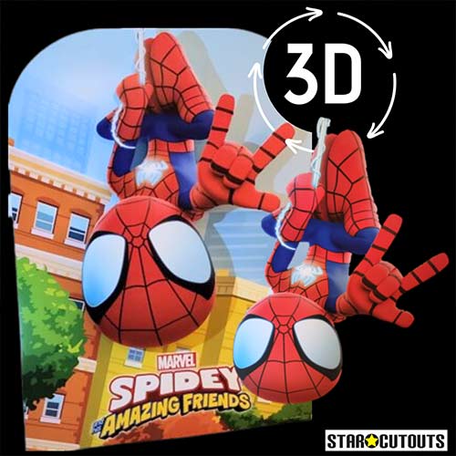 Spidey Spider-Man 3D Single Backdrop Cardboard Cutout 126cm Product Gallery Image