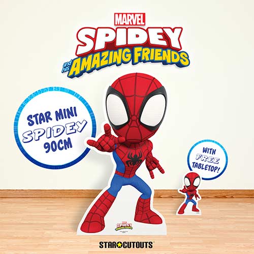 Spidey - Spidey and His Amazing Friends Marvel Disney Star Mini Cardboard Cutout 90cm Product Gallery Image