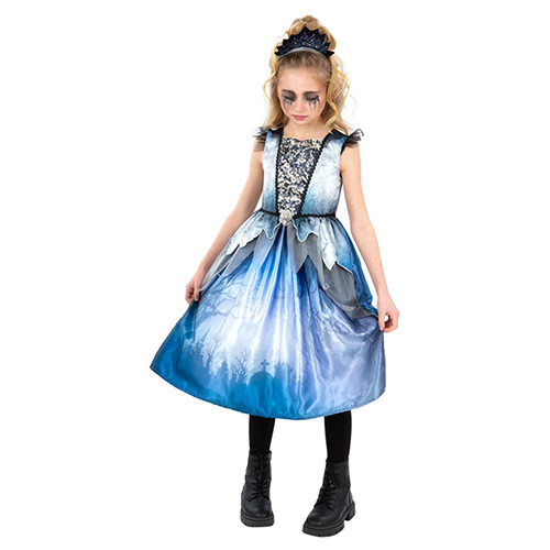 Spirit Bride Blue Girls Fancy Dress Costume Kids Small - Age 4-6 Product Gallery Image