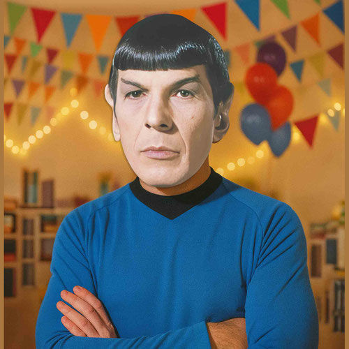Spock Star Trek Leonard Nimoy Cardboard Face Mask Product Gallery Image