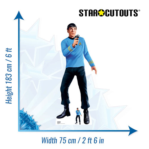 Spock with Phaser Star Trek Leonard Nimoy Lifesize Cardboard Cutout 183cm Product Gallery Image