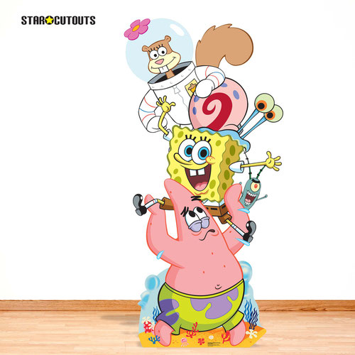 SpongeBob Squarepants and Friends Group Stack Lifesize Cardboard Cutout 185cm Product Gallery Image