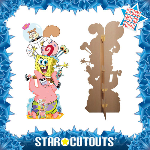 SpongeBob Squarepants and Friends Group Stack Lifesize Cardboard Cutout 185cm Product Gallery Image