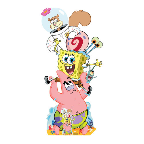 SpongeBob Squarepants and Friends Group Stack Lifesize Cardboard Cutout 185cm Product Gallery Image