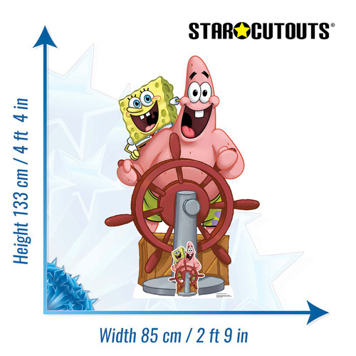 SpongeBob SquarePants and Patrick Star Lifesize Cardboard Cutout 133cm Product Gallery Image