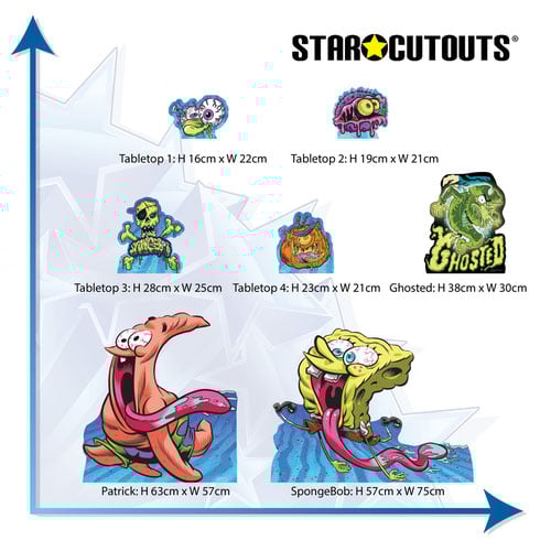 SpongeBob Squarepants Halloween Star Mini Cardboard Cutouts 63cm - Pack of 7 Product Gallery Image