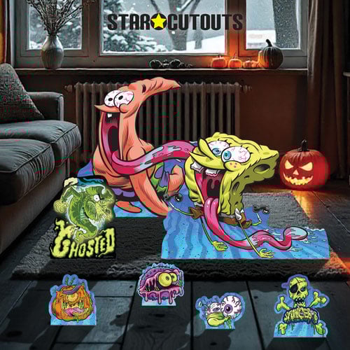 SpongeBob Squarepants Halloween Star Mini Cardboard Cutouts 63cm - Pack of 7 Product Gallery Image