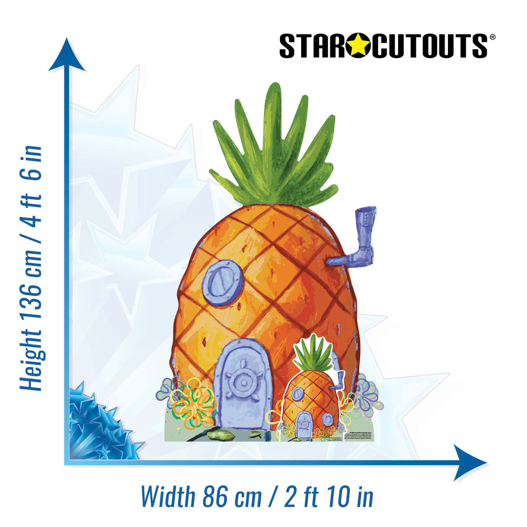 SpongeBob Squarepants Pineapple House Lifesize Cardboard Cutout 136cm Product Gallery Image