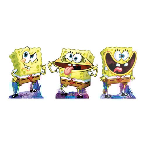 SpongeBob SquarePants Star Mini Cardboard Cutouts 63cm - Pack of 3 Product Gallery Image
