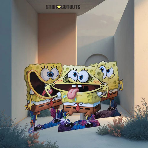 SpongeBob SquarePants Star Mini Cardboard Cutouts 63cm - Pack of 3 Product Gallery Image