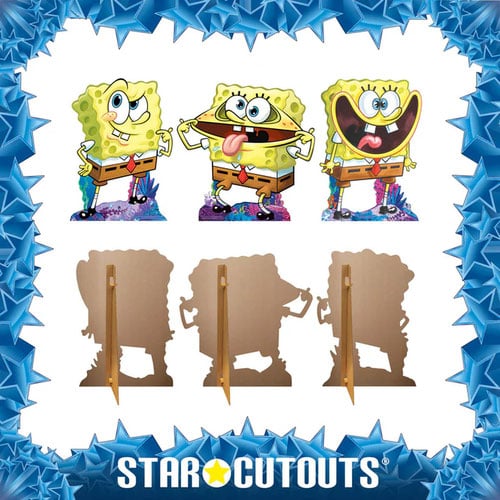 SpongeBob SquarePants Star Mini Cardboard Cutouts 63cm - Pack of 3 Product Gallery Image