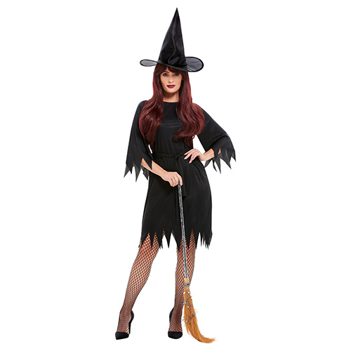 Spooky Dark Witch Fancy Dress Costume Ladies Medium - UK 12-14 Product Gallery Image