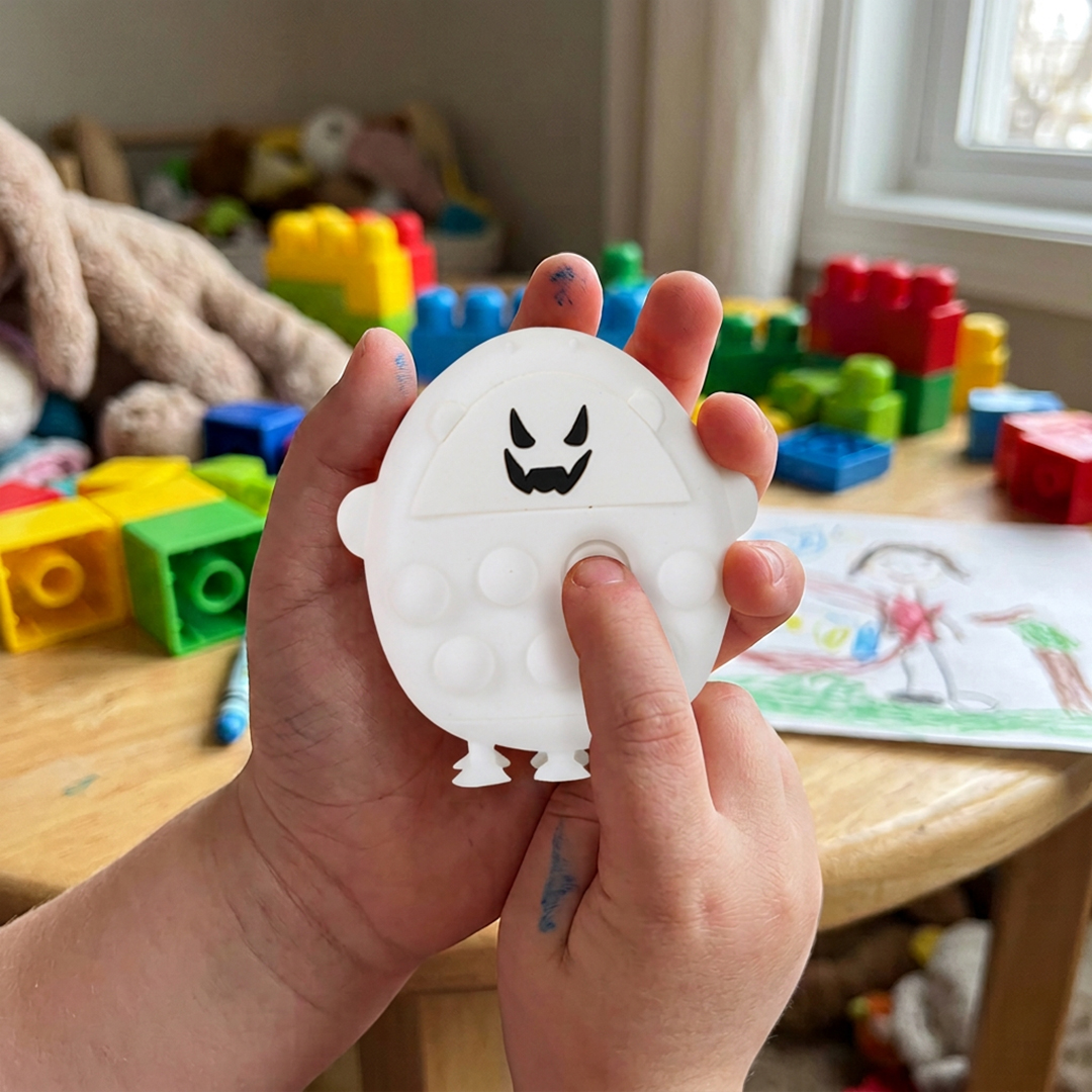 Spooky Ghost Pop It Bubble Halloween Fidget Toy 8cm View 2