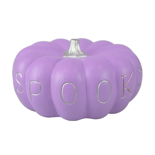 Spooky Purple Terracotta Pumpkin Halloween Decoration 19cm Product Image