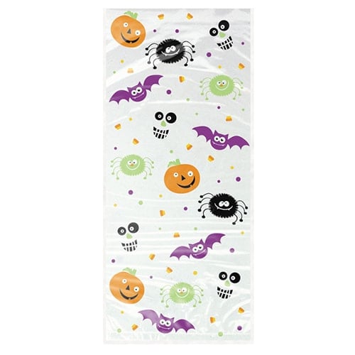 Spooky Smiles Halloween Theme Cello Bags with Twist Ties - Pack of 20 Product Image