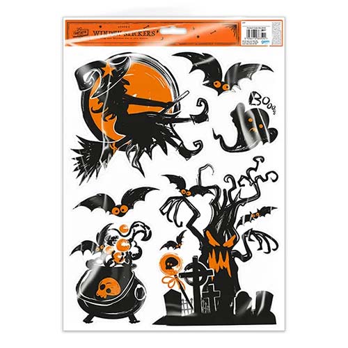 Spooky Witch Halloween Window Stickers Product Image