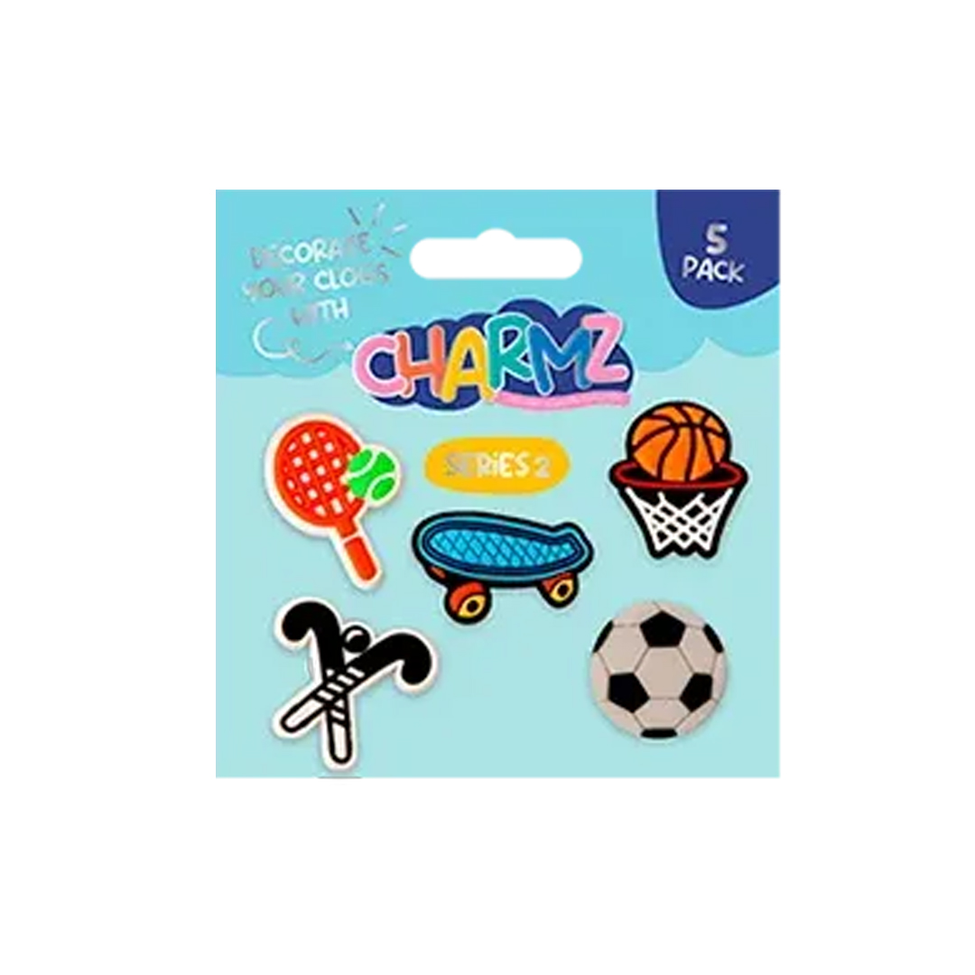 Sports Themed Clog Charmz Shoe Accessories - Pack of 5 View 2