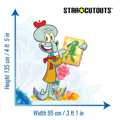 Squidward SpongeBob Squarepants Lifesize Cardboard Cutout 135cm Product Gallery Image
