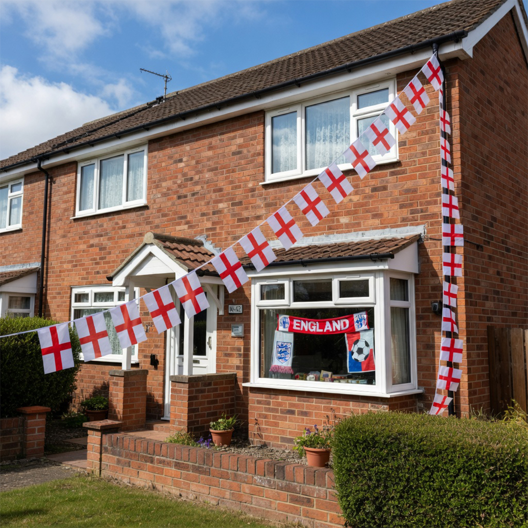 St. George's Cross England Flag Bunting 10m Product Gallery Image
