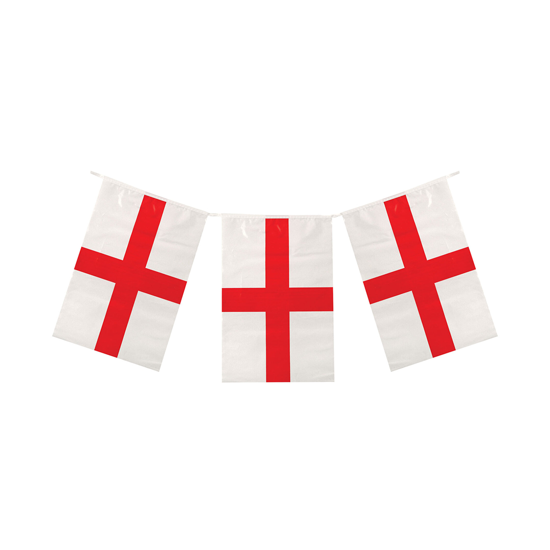 St. George's Cross England Flag Bunting 10m