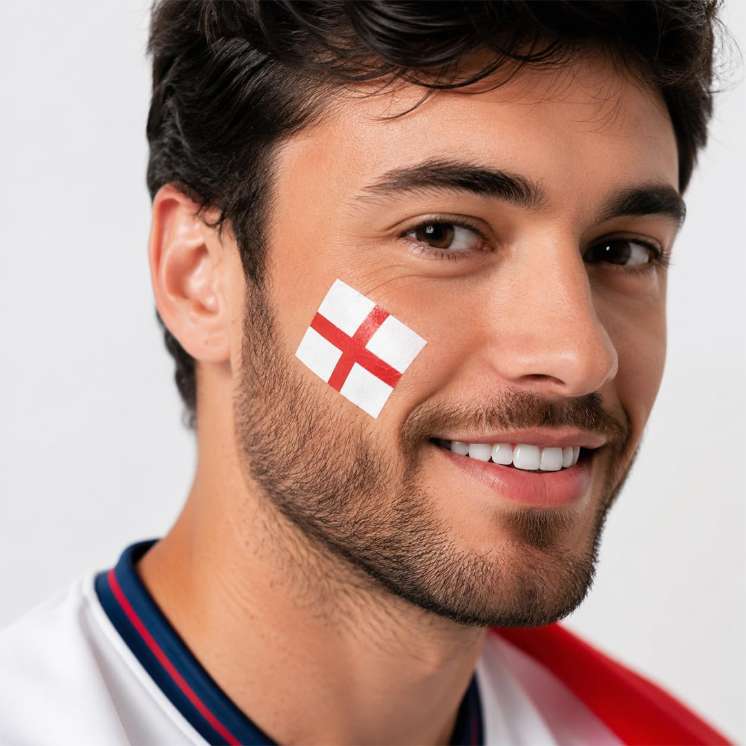 St. George's Cross England Flag Face Stickers - Pack of 20