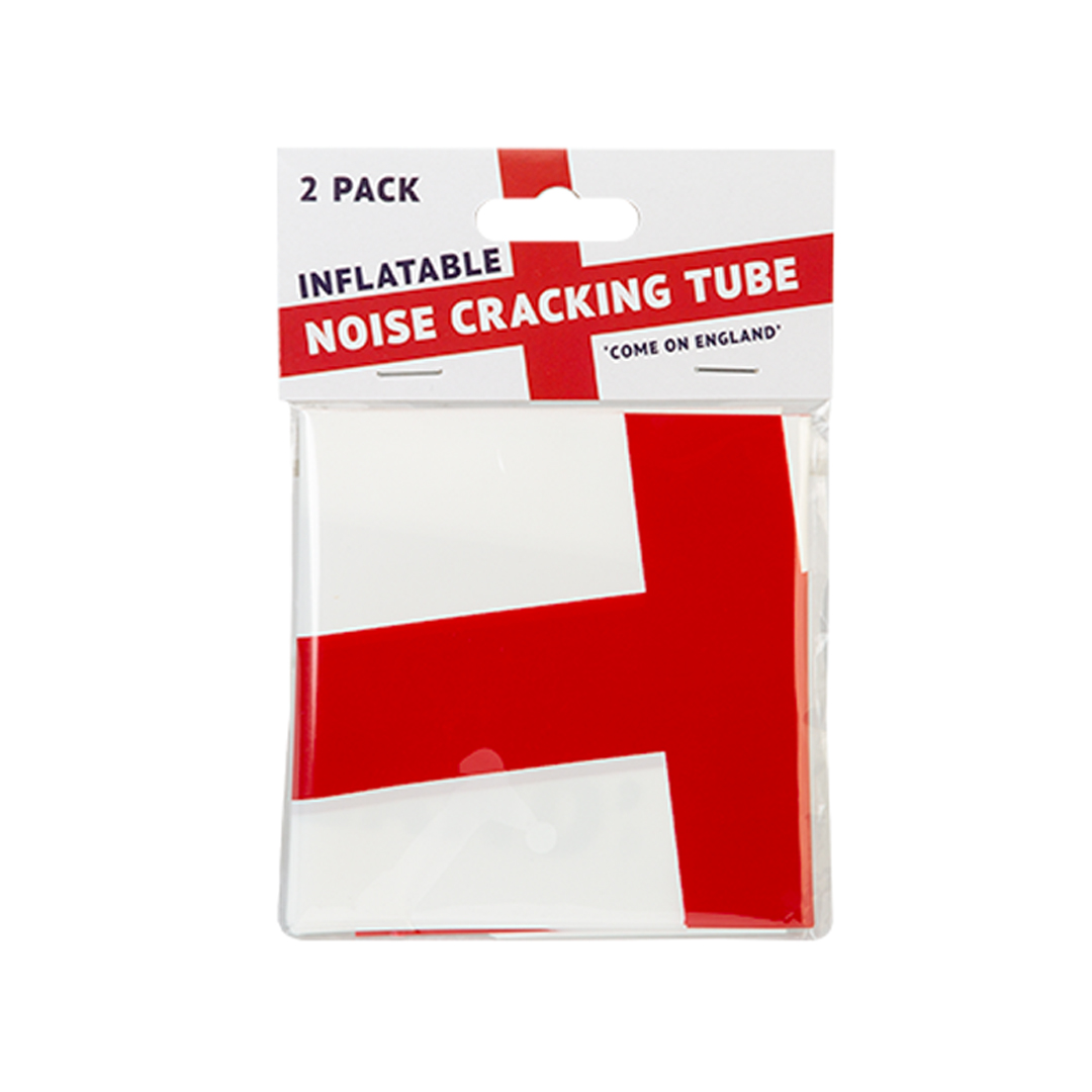 St. George's Cross England Flag Inflatable Noise Cracking Tubes - Pack of 2 Product Gallery Image