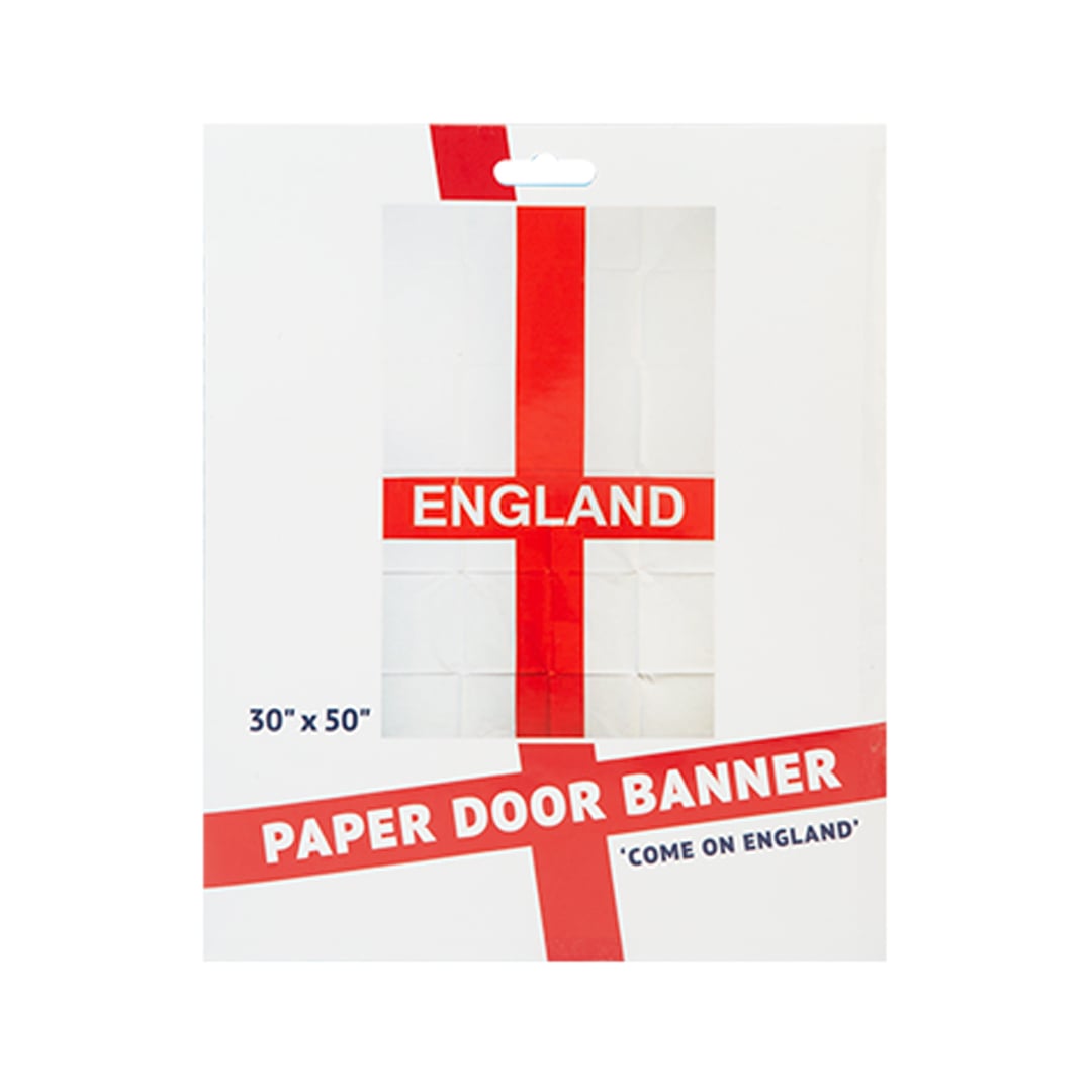 St. George's Cross England Flag Paper Door Banner 127cm Product Gallery Image