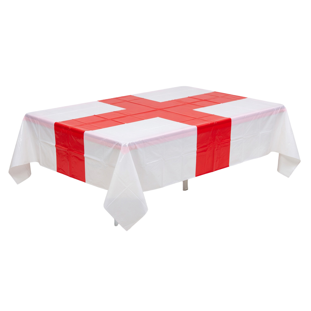 St. George's Cross England Flag Party Plastic Tablecover 1.78m x 1.32m